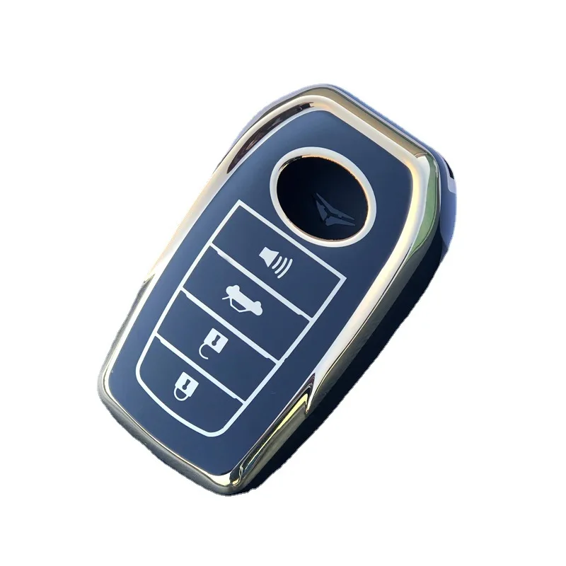 4 Button Car Key Case Cover For 2022 Toyota Fortuner Harrier Hilux