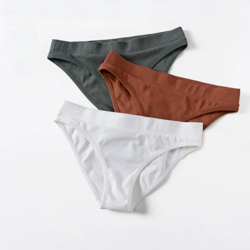 Women Cotton Panties High Elasticity Briefs Mid-Waist Underwear Soft Undies  Female Panty
