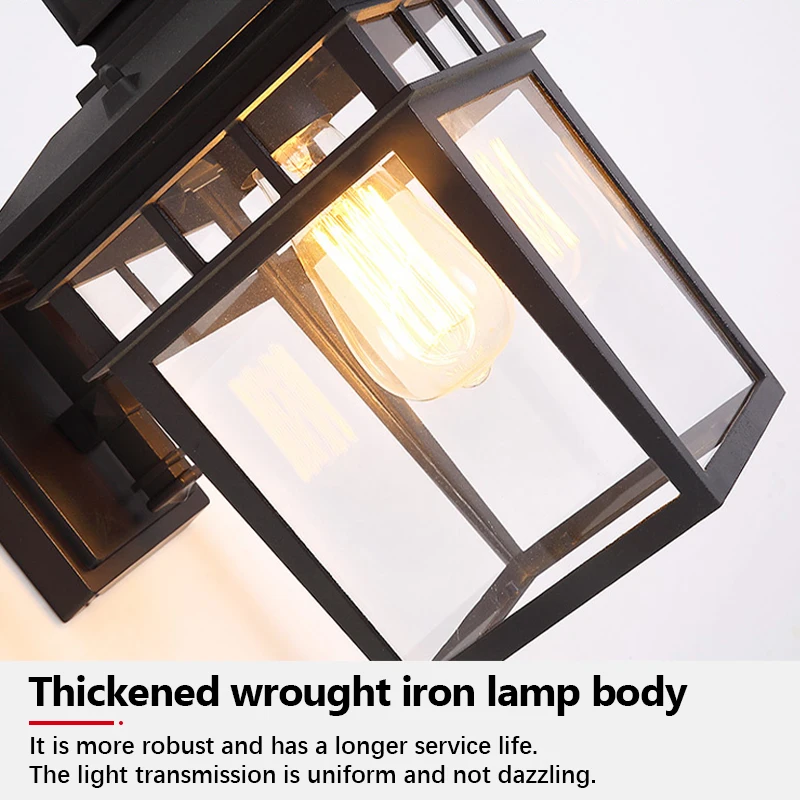 LED outdoor waterproof wall lamp iron painted garden balcony corridor wall lamp minimalist decorative AC110-220V