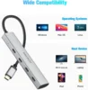 RSHTECH USB C Hub USB 3.1/3.2 Gen2 Hub 10Gbps 4-Port USB C Splitter Portable Aluminum USB Type C to USB C Adapter for MacBook 4
