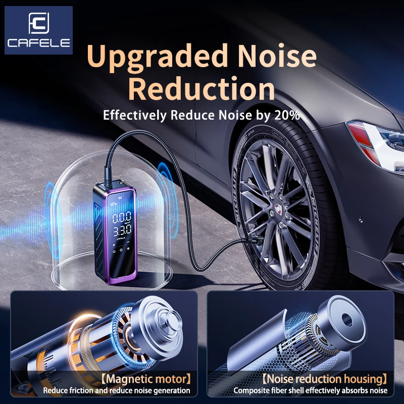 CAFELE 85W Smart Portable Air Compressor Wireless/Wired Electric