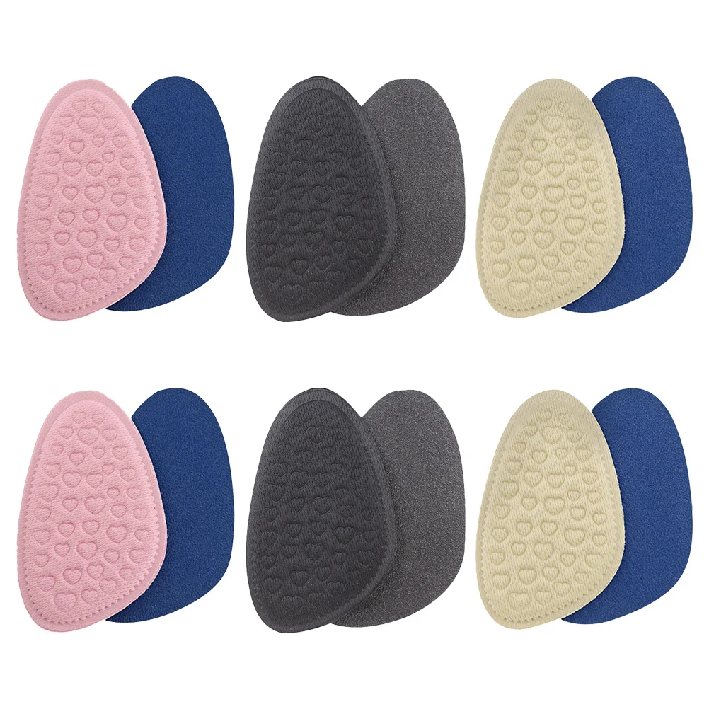 

6 Pairs Invisible Forefoot Pad Corner Trowel High-heel Half Sole Mat Mesh Stretch Fabric Pads