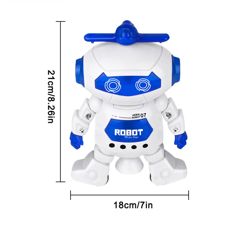 Kids Dancing Robot Toy with Music LED Ligh Fun Rotating Dance