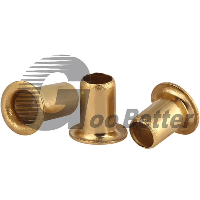 M4 Brass Tubular Rivets Vias Rivet Nuts Through Hole Rivets Hollow Grommets