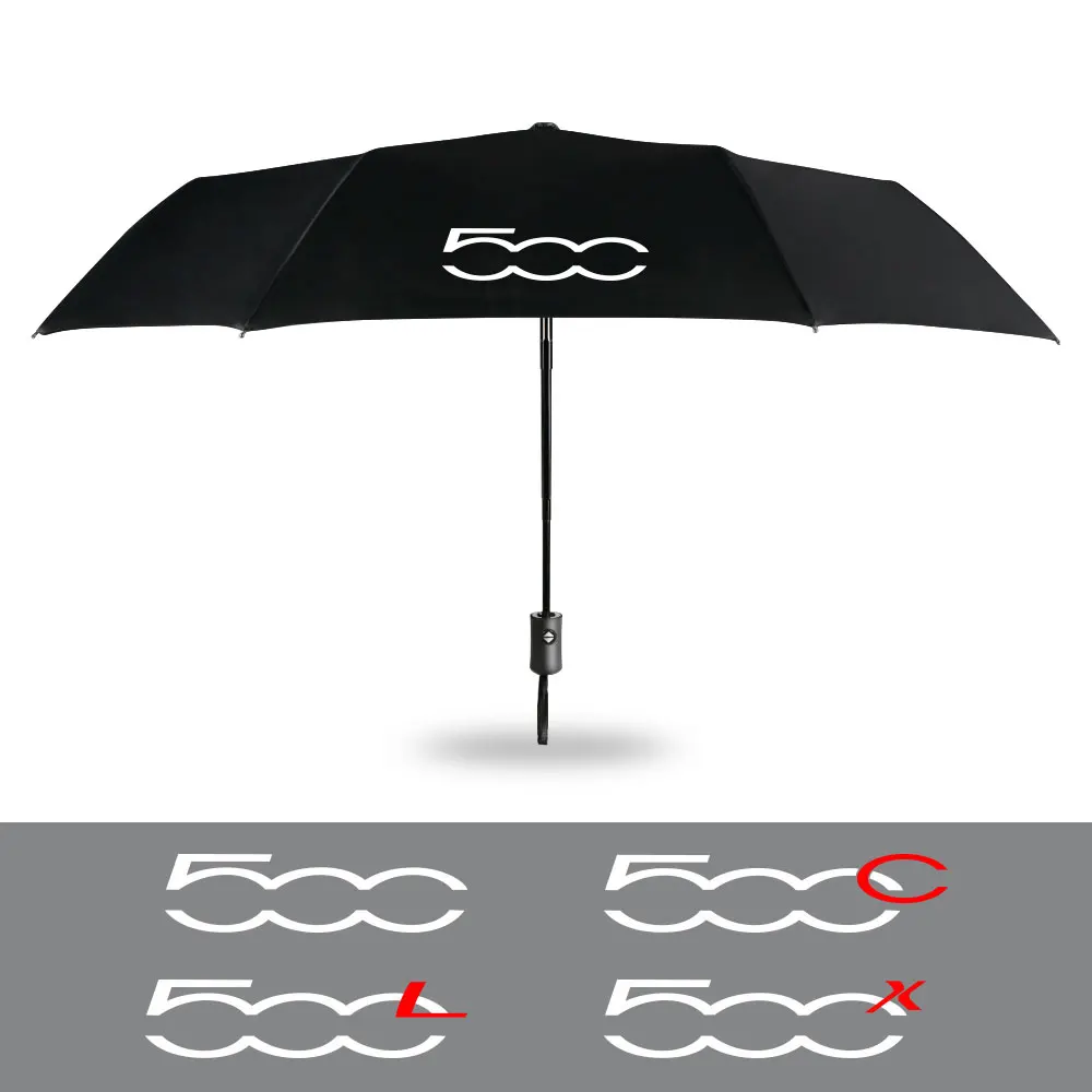 Car logo umbrella fully automatic folding windproof for Fiat 500 series