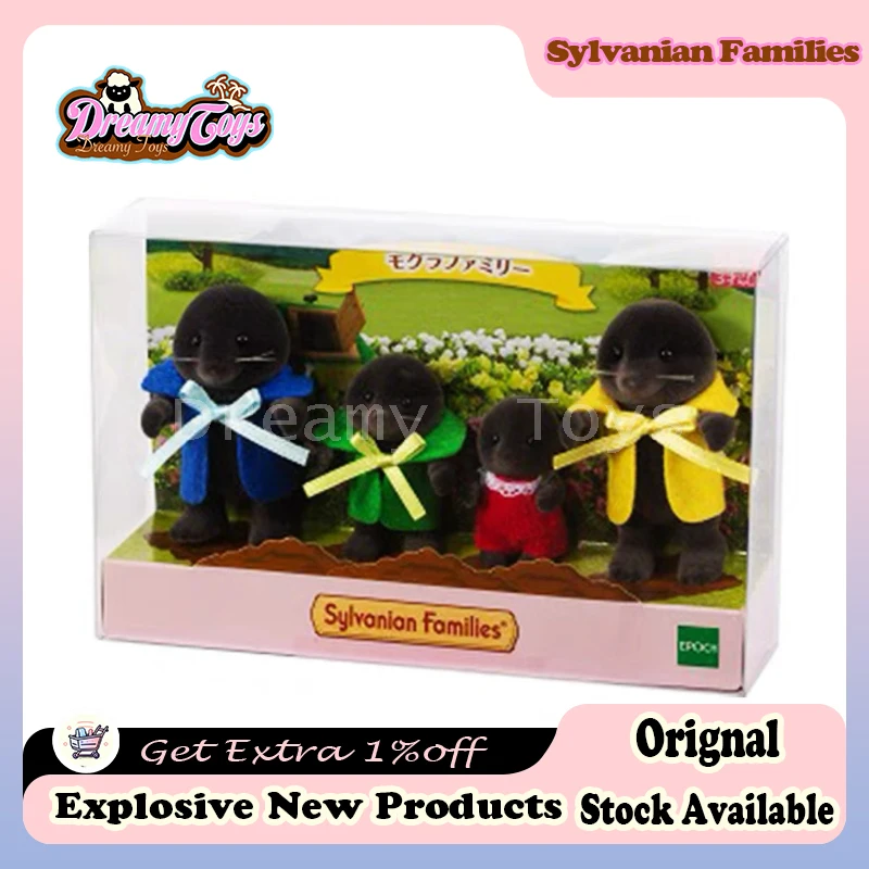 In Stock Original Sylvanian Families Anime Figure Mole Family Series Kawaii Doll Toy Sylvanian Family Room Collection Girls Toy