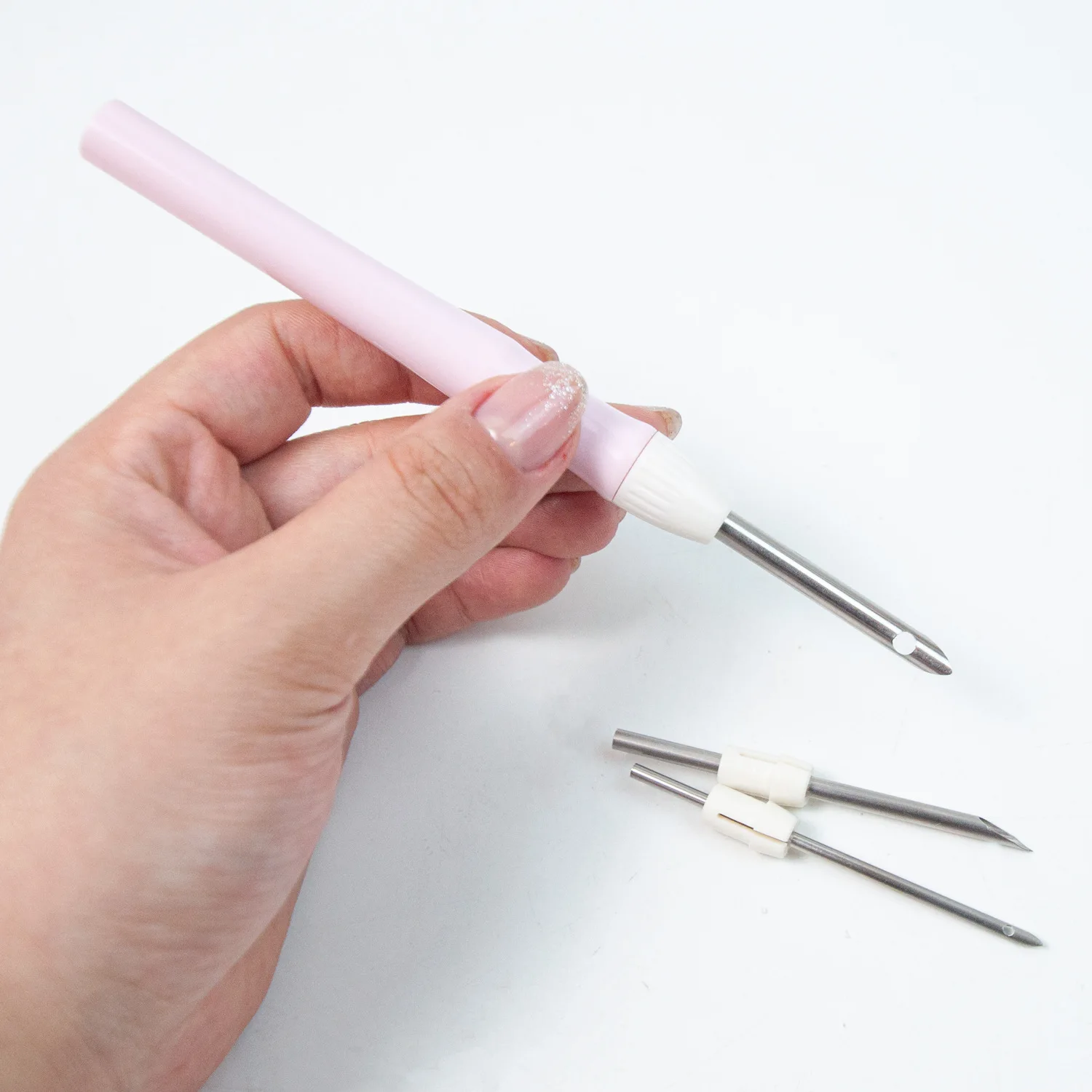 자수 키트 펀치 바늘 스티치 도구 매직 자수 바늘 펜 직조 도구 DIY 카펫 깔창을위한 뜨개질 바느질 도구