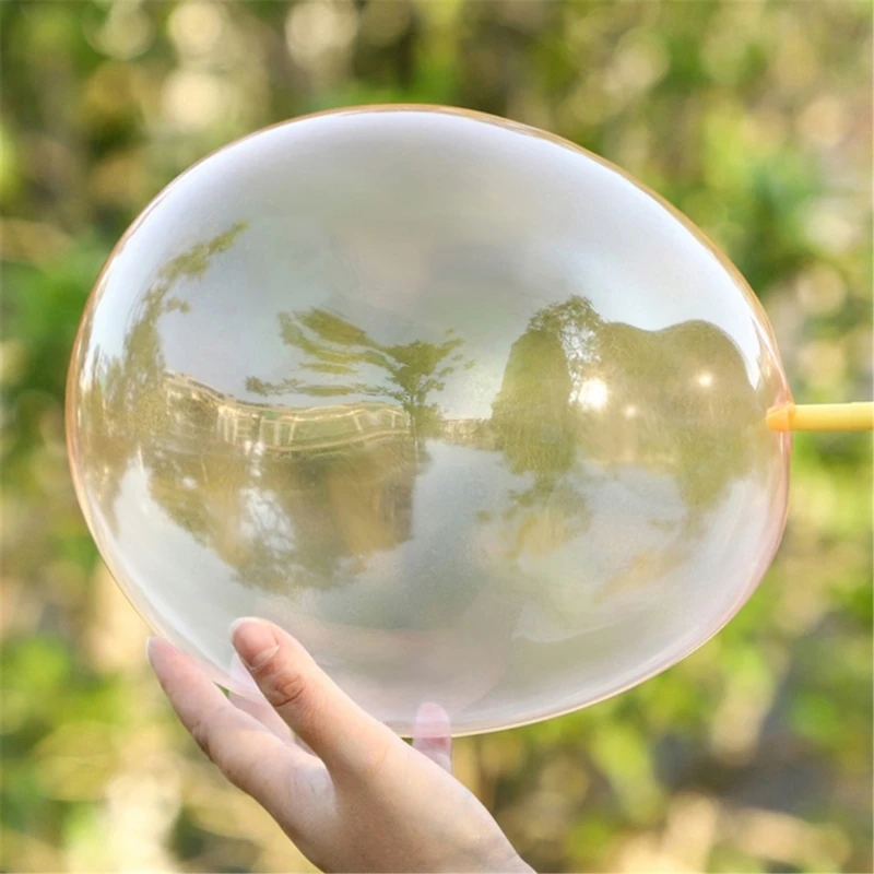 Blowing Bubble Magic for Plastic Bubbles Balloon Bubble Toy Toddler Outdoor Toy DIY Craft for Girls, Boys, Kids, Adults 2