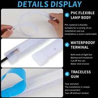1Pc LED DRL Car Running Light Flexible Waterproof Strip Auto Headlights White Turn Signal Brake Flow Lights Car Styling 12V 4