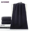 Professional Customized LOGO 100%Cotton Black bath towel Hand Towel Embroidery Name Personalized Towel Gift for Friends Family 2
