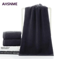 Professional Customized LOGO 100%Cotton Black bath towel Hand Towel Embroidery Name Personalized Towel Gift for Friends Family 2