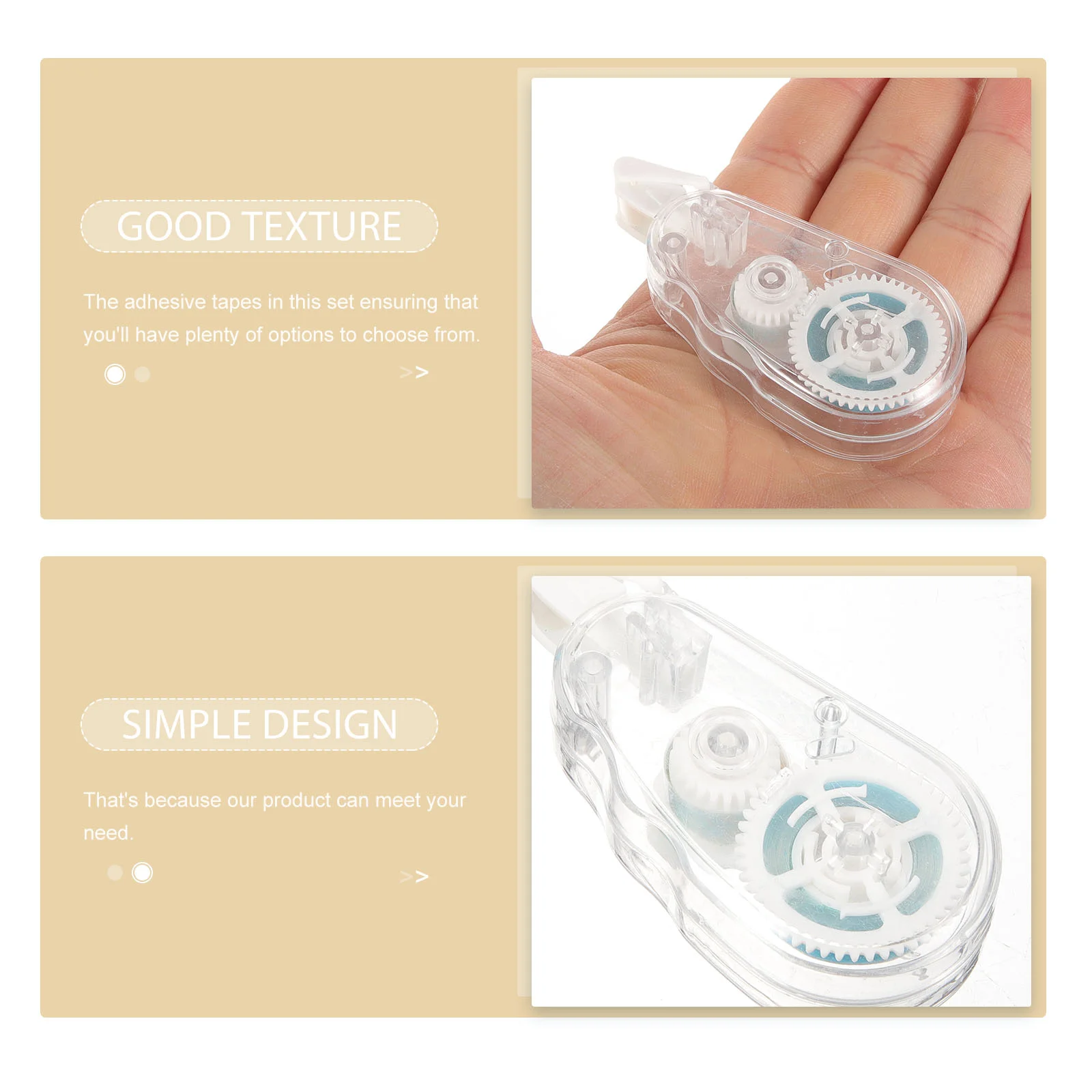 Glue Tape Double Sided Dots Scrapbooking Adhesives Thin Plastic 4 Pcs for Crafts Binding Roller Student double sided adhesive tape double sided tape adhesive tape