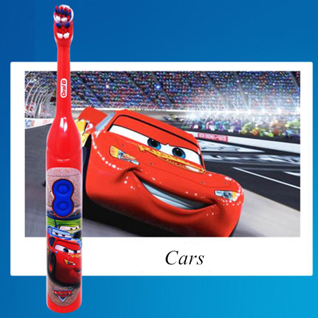Toothbrush Kids Rotation Vitality Cartoon Soft  Bristles Battery Powered Tooth Brush for Children Oral Gum Care