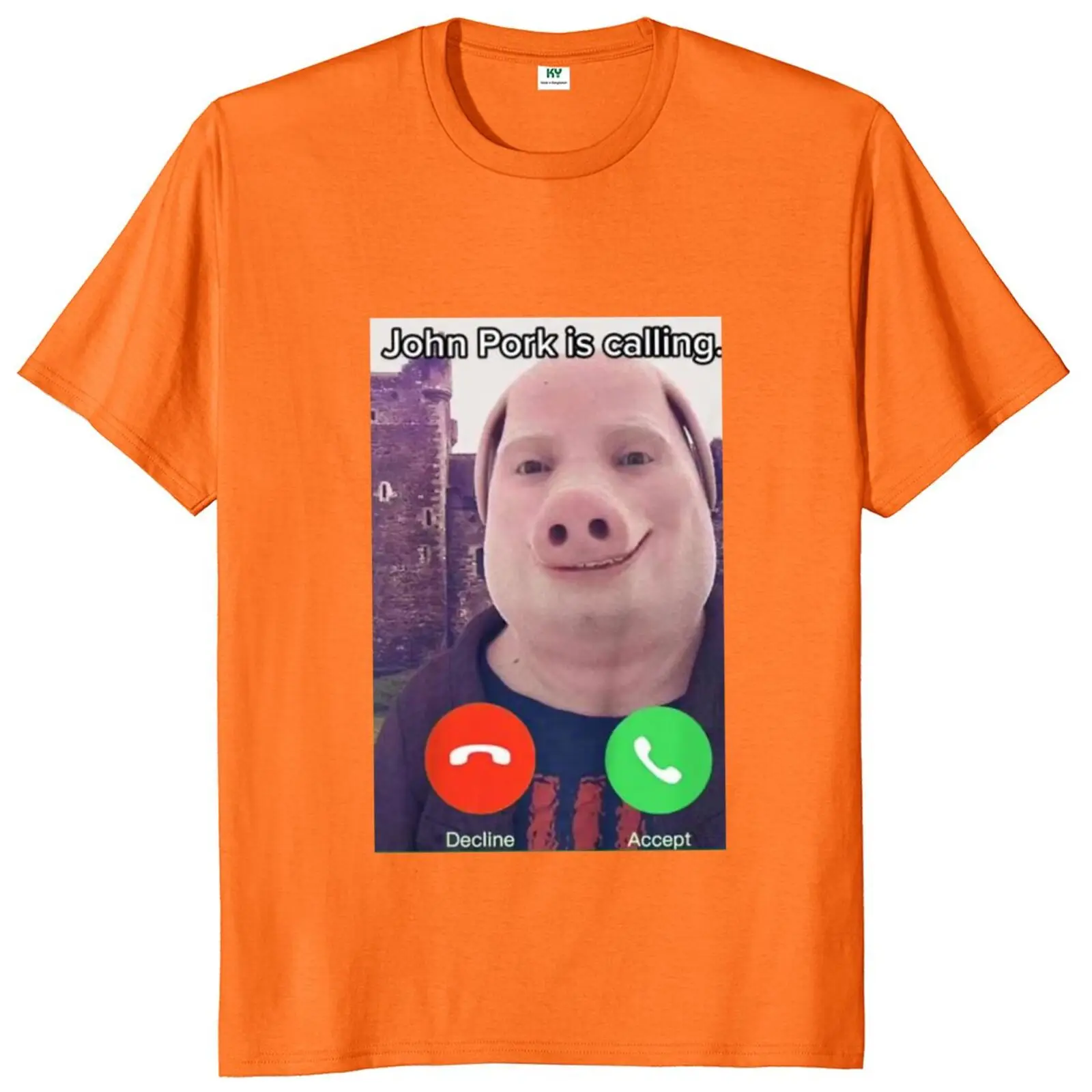 John Pork Is Calling T Shirt 2023 Trend Fans Graphic Tee Tops O