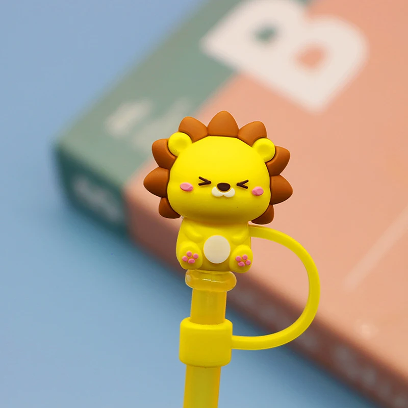New Cartoon Silicone Straw Plug Reusable Straws Cover Universal Dust-proof  Splash Proof Airtight Drinking Dust Straw Tip Toppers