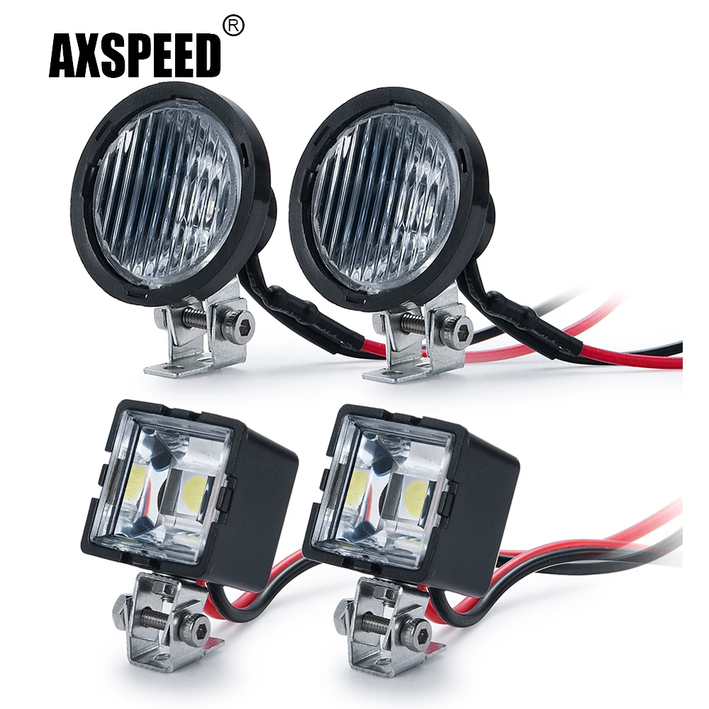 Fari LED Rotondi Per Auto RC 1/8 1/10 - Luci Per TRX4 SCX10 - Modello #G157H