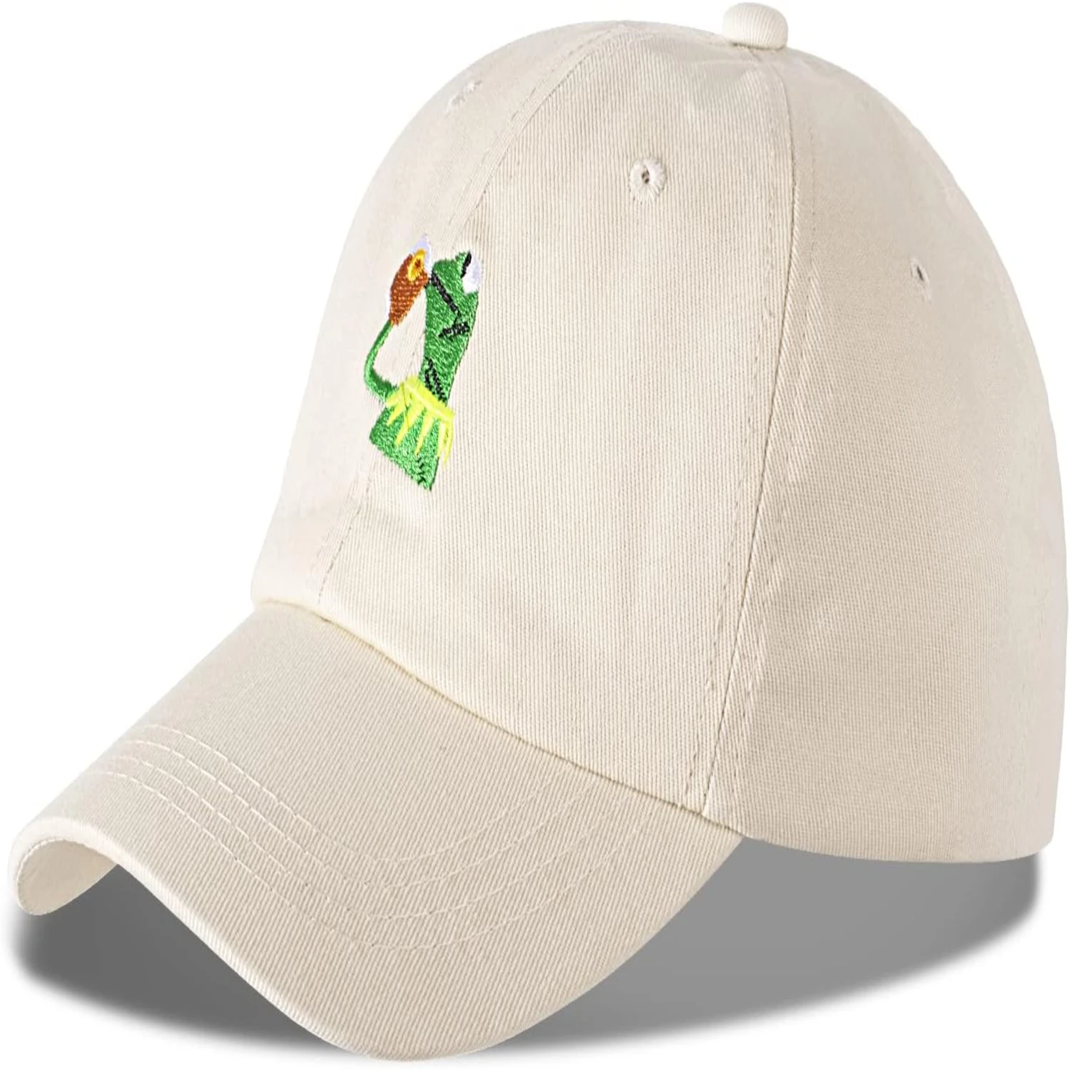 Upgrade your closet with a chic, elegant, and fashionable Embroidered Kermit The Frog Classic Baseball Dad Trucker Hat-Providi