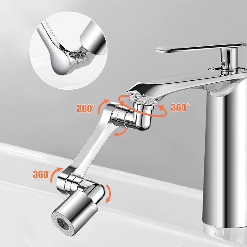 Rotatable Water tap nozzle 1080 Degree Dual mode stainless steel faucet extender For Kitchen Washbasin bathroom accessories 5