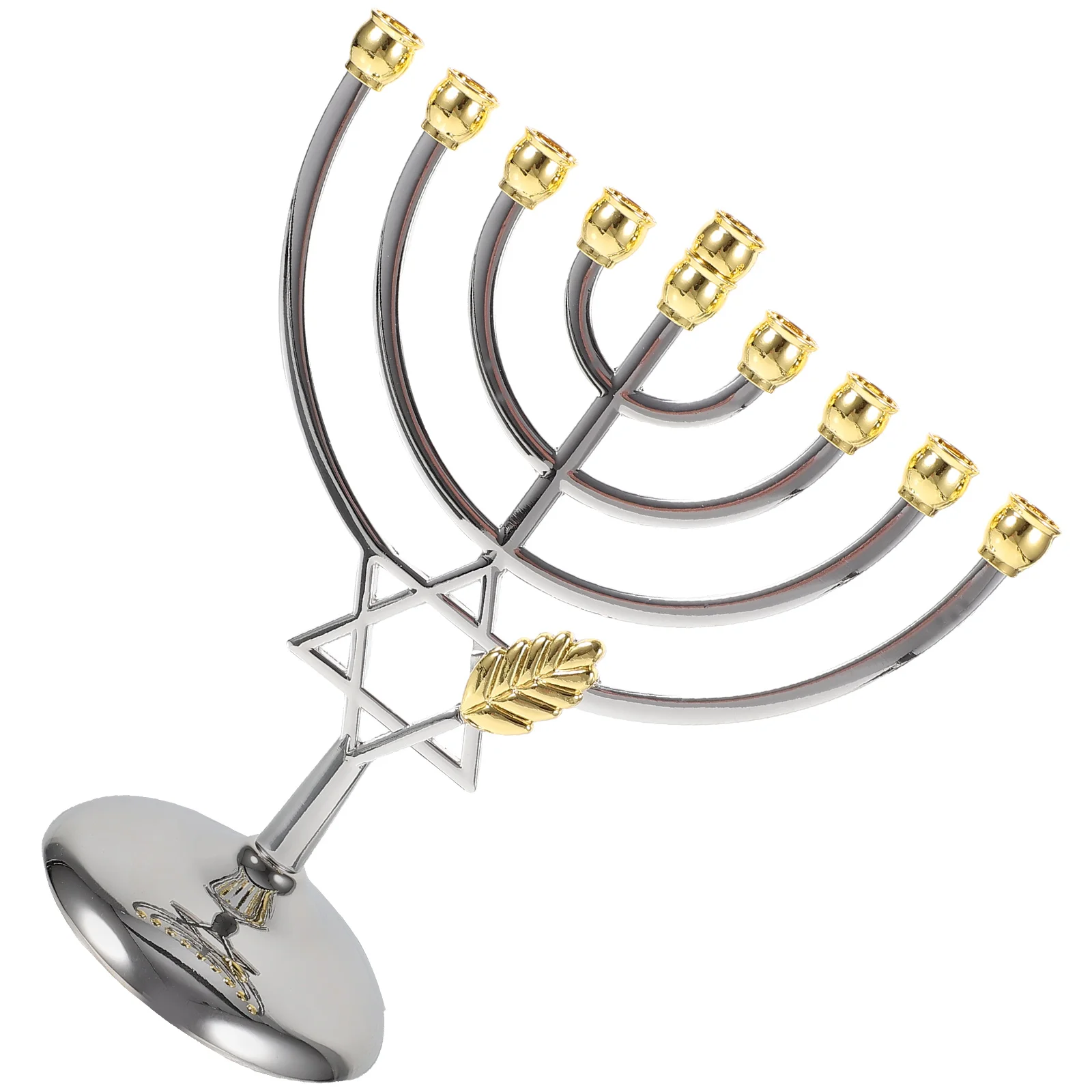 

Jewish Candle Holder Branch Candlestick Metal Candle Holder Party Ornament Jewish New Year Nine Headed Candlestick