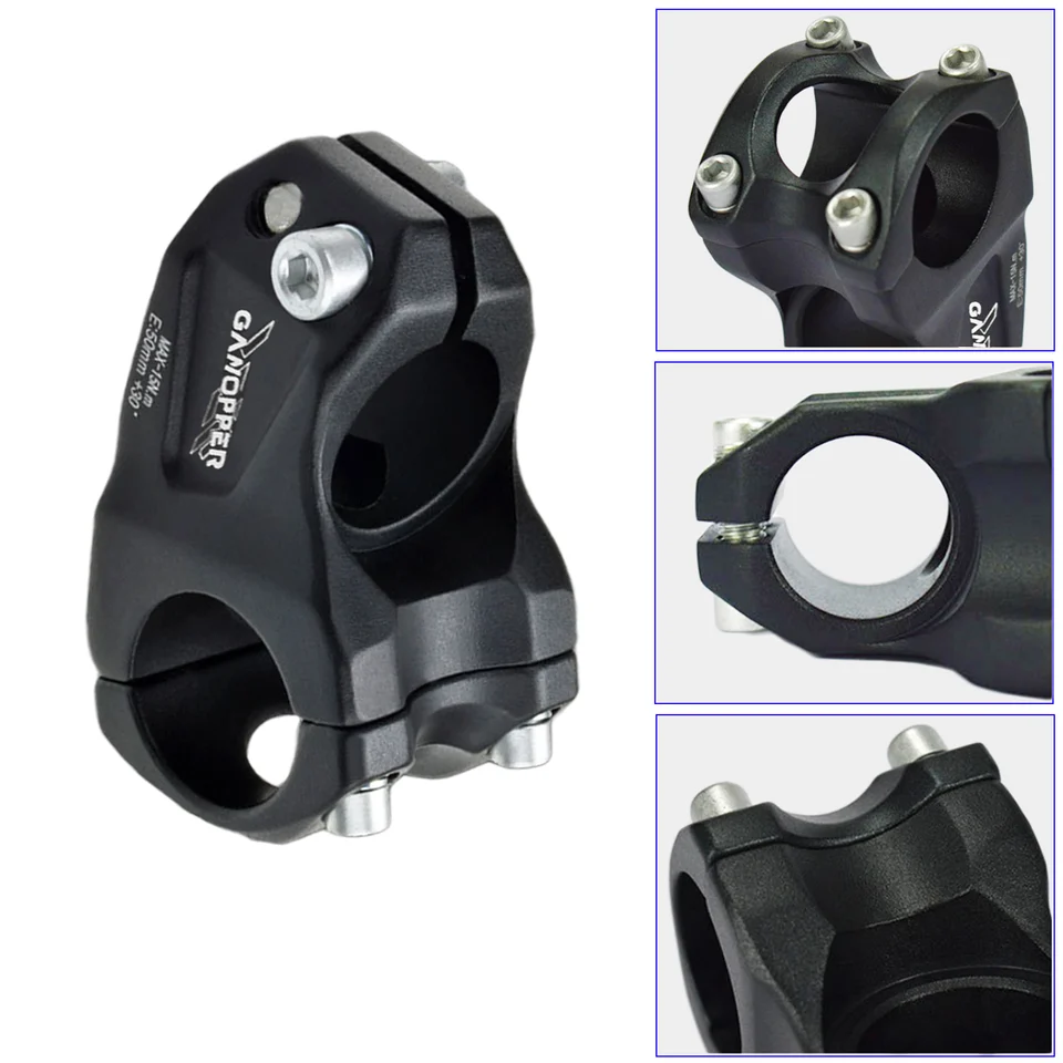 FOMTOR Fietsstuurpen 31.8x35mm Korte MTB Stuurpen 0 Graden Stuurverhoger Ultralichte CNC Aluminium Stuurklem voor Mountainbike, Racefietsen, MTB Downhill BMX met gereedschap en bouten
