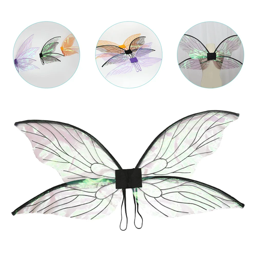 

Women Girls Cicada Wings Dragonfly Elf Wings Fairy Halloween Cosplay Costume Festive Party Masquerade Props Dress Up