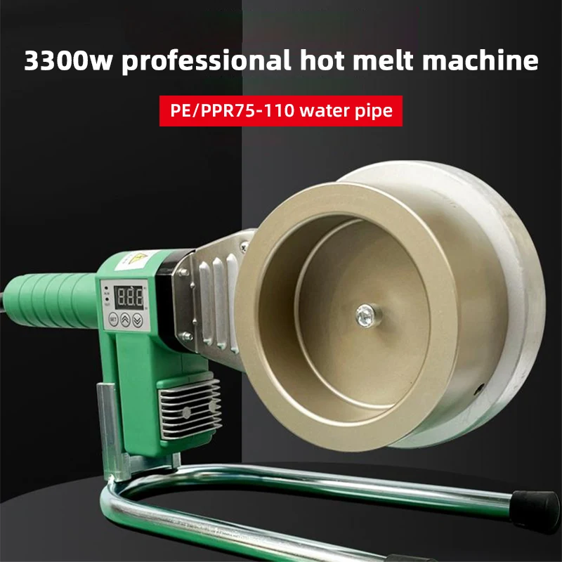 3300W Hot Melt Machine PPR75-110 Engineering Large Pipe Welding Machine PE Ironing Hot Melt With Adjustable Digi
