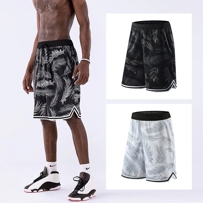 

Men Sports Shorts Summer Basketball Five Point Pants Breathable Quick Drying Sportwear Jogging Fitness Shorts With Double Pocket