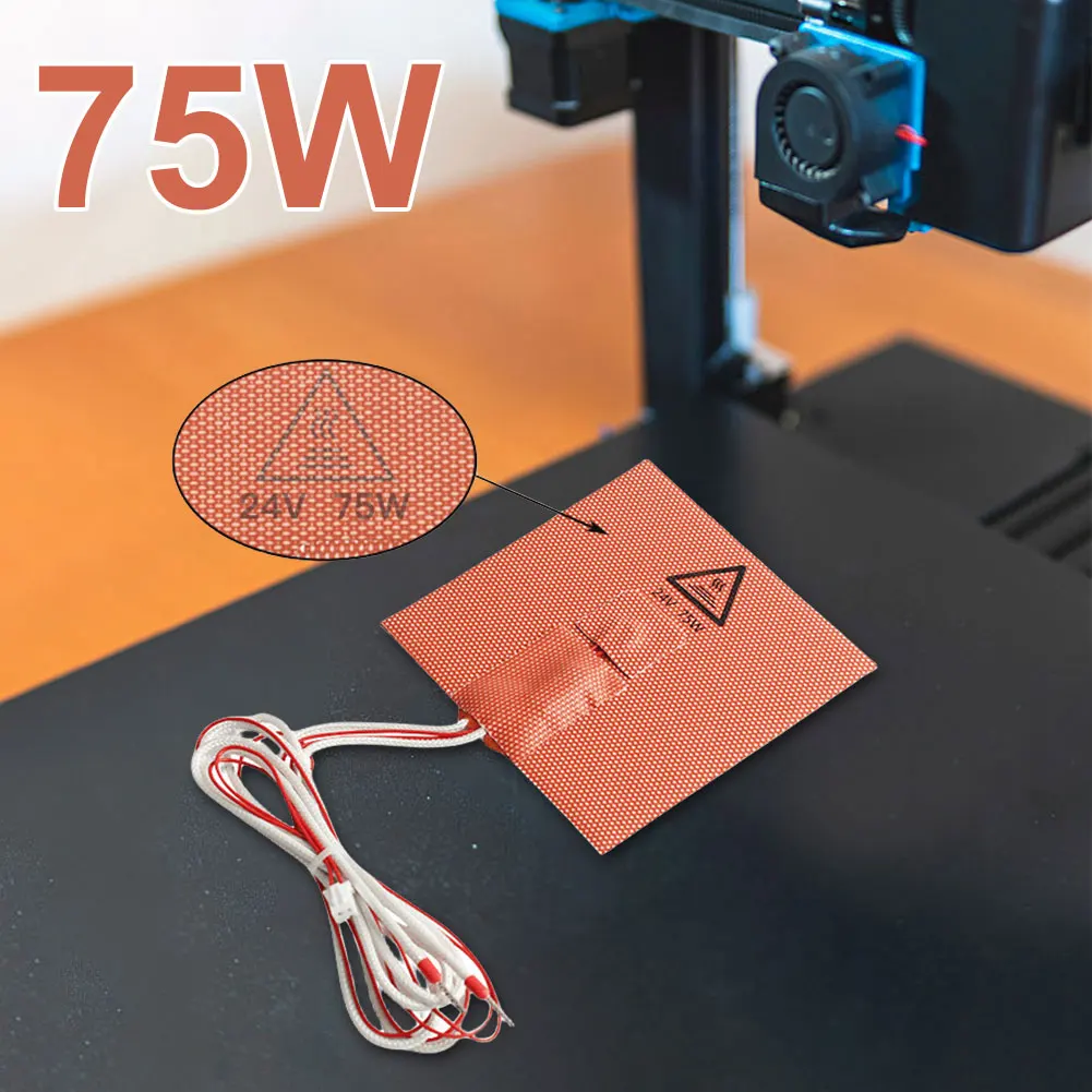 NTC 100K 서미스터 3D 프린터 히터 패드, VONON 0.1/0.2 3D 프린터용 가열 매트, 100x100mm 가열 침대 패드