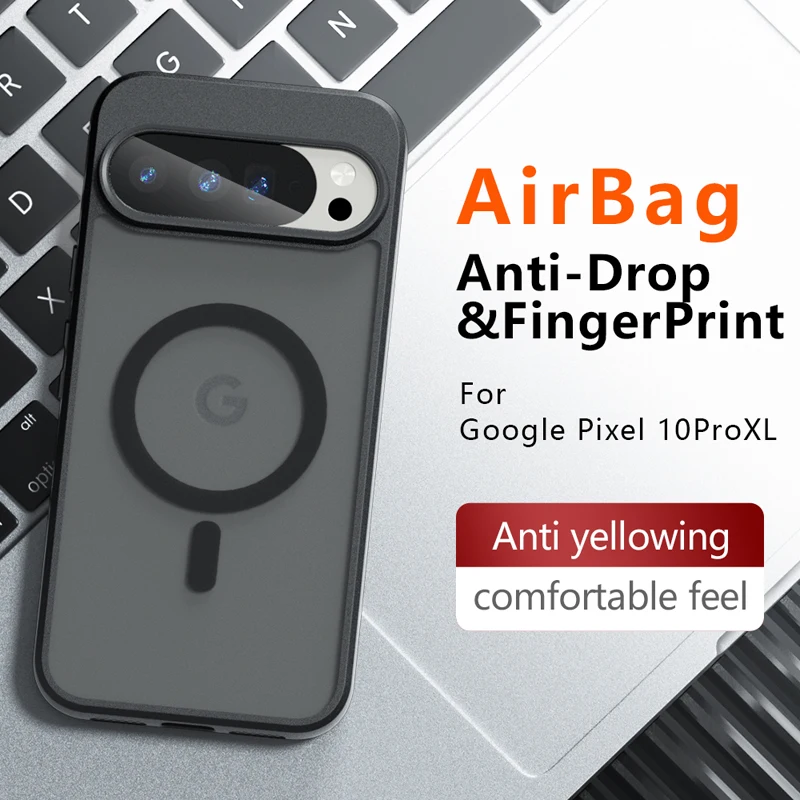 Shockproof Magnetic Matte Case with Anti-Fingerprint Translucent Cover