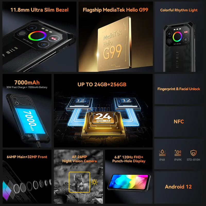 IIIF150 Air1 Ultra+ Rugged Phone 6.8