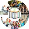 1000ML Glass Water Bottles With Straw, Glass Bottle With Silicone Sleeve And Time Marker, For Gym Home Office 4