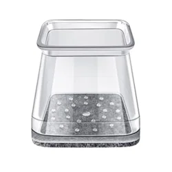 Square Silicone Chair Leg Floor Protectors with Clear Pads - Set of 24 - L ( Fit 27 - 40mm ) (Transparent)