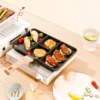 Nonstick Grill Pan Heat Resistant Divided Grilling Pan Multifunctional Portable Frying Pan With Section Skillet kitchen supplies 3