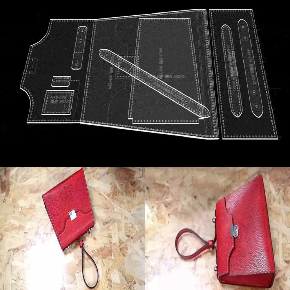

Leather Bag Pattern Making with Kraft Paper and Acrylic Templates for Single Shoulder Diagonal Cross Round Bag Handbag