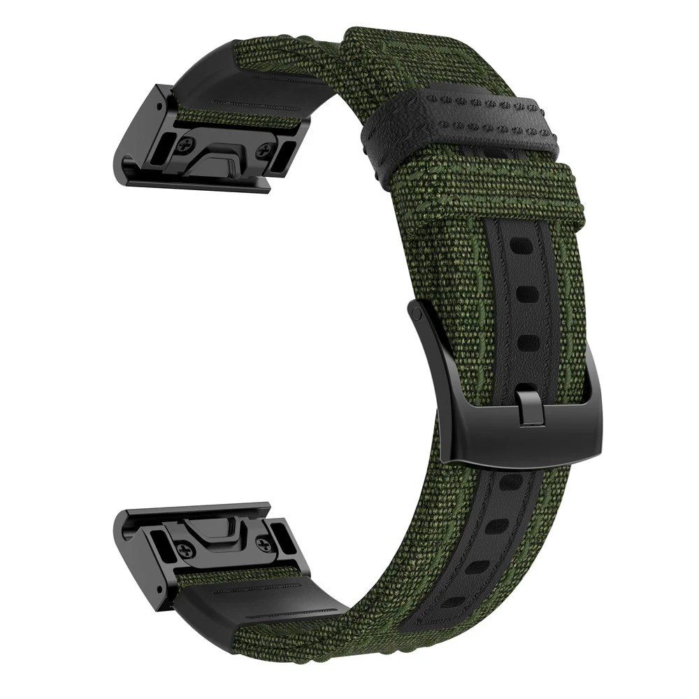 

26mm 22mm for Garmin Fenix 6X 6 6X Pro 5X 5 5X Plus 6 ProEasyfit Canvas Strap Quick Release Fenix 7 7X 3 HR Enduro D2 Wristband
