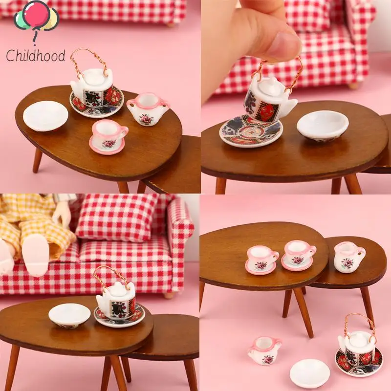 

1Set Doll House Accessories Ceramic Tableware Tea Cup Of Different Colors For Mini Ceramic Pocket Ceramic Model Decoration