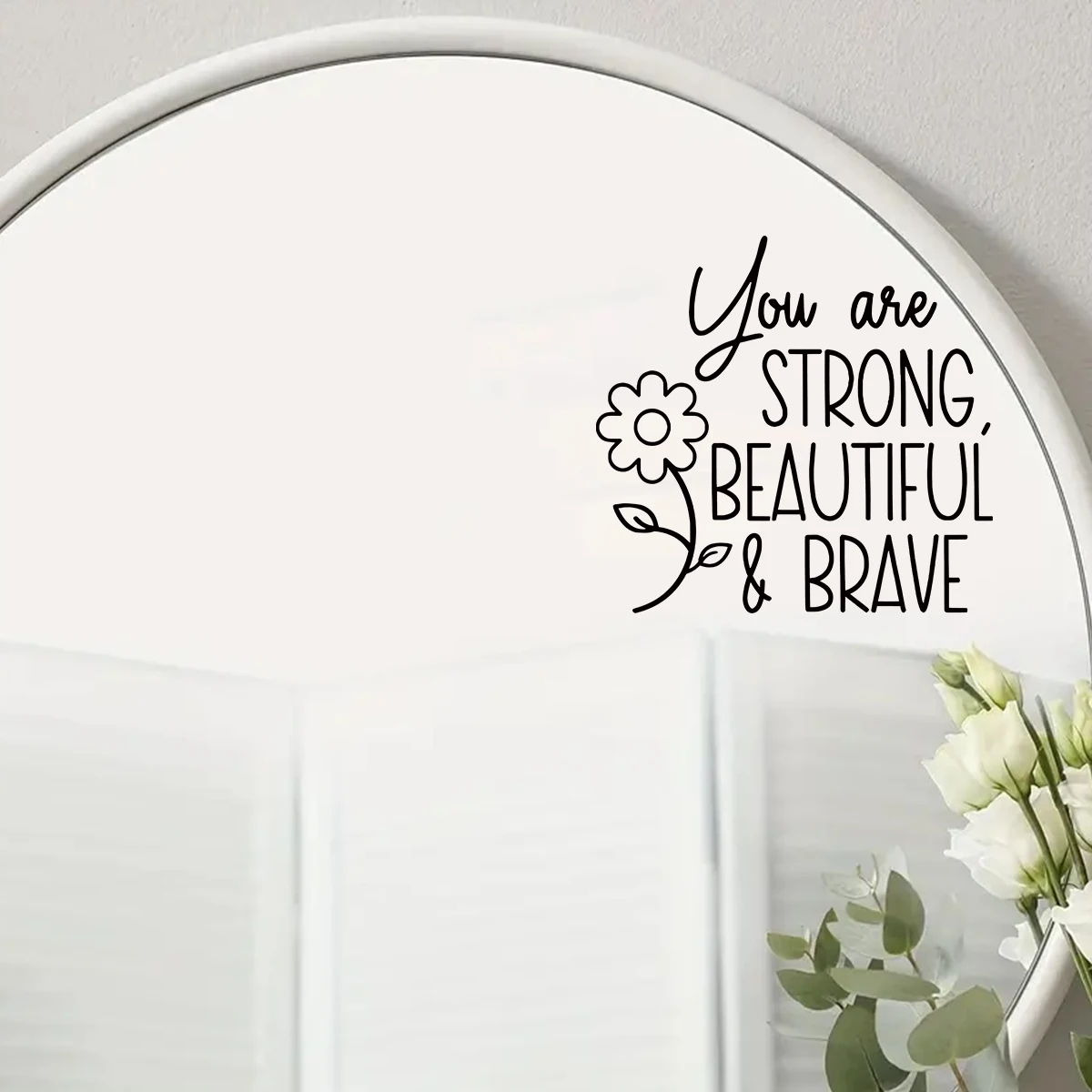 1pcs PVC Removable Mirror Sticker for Bedroom Bathroom Wall Decals Home Decor Living Room