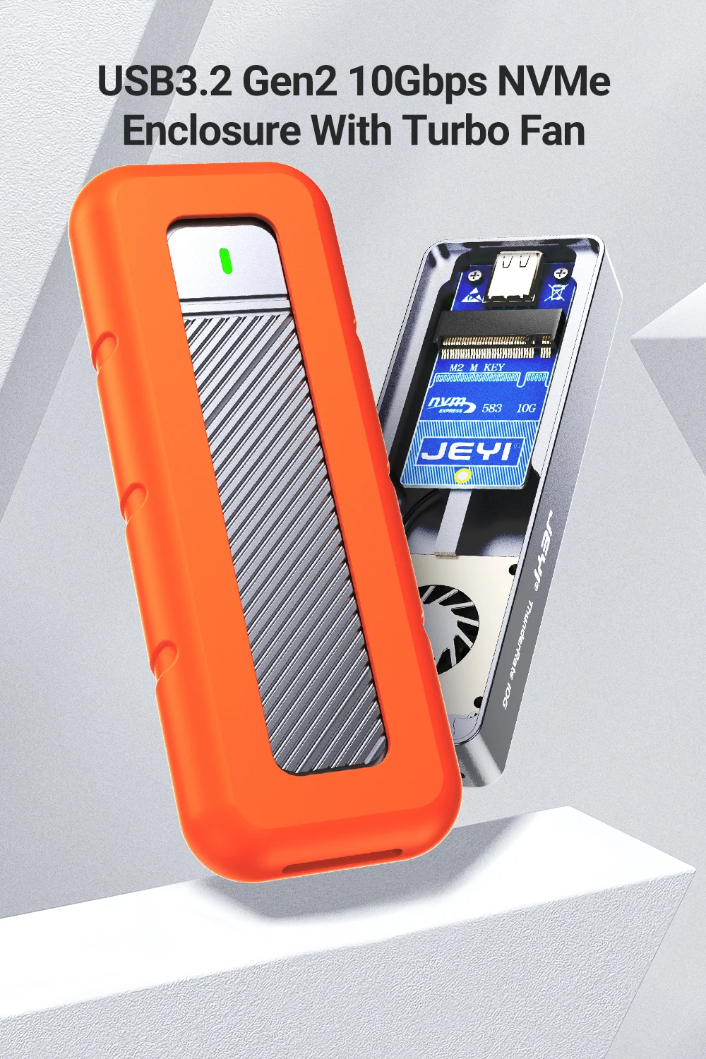 de silicone, ventilador turbo, USB C, 3.2,
