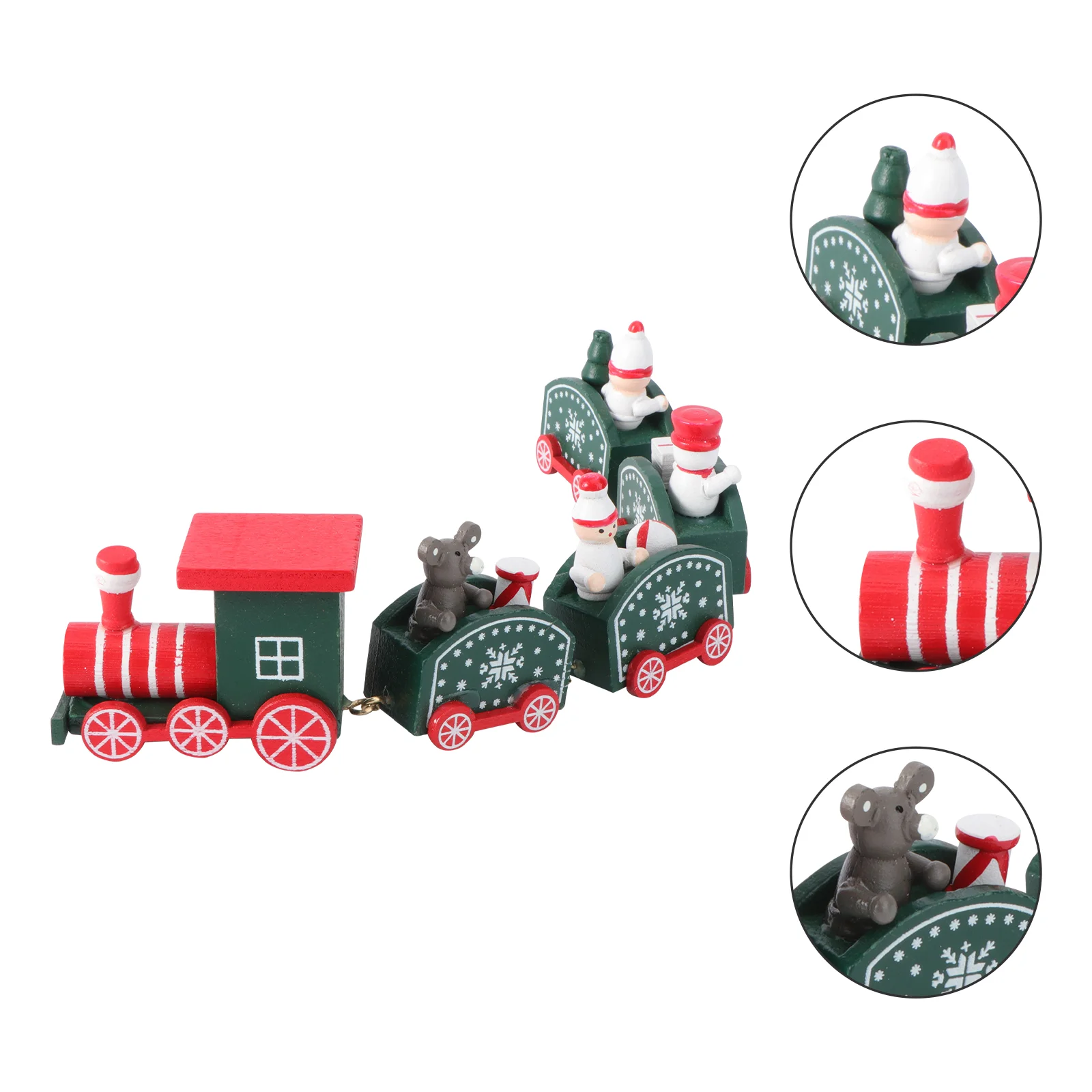 

Wooden Snowman Christmas Train Decoration Small Train Xmas Gift for Kids