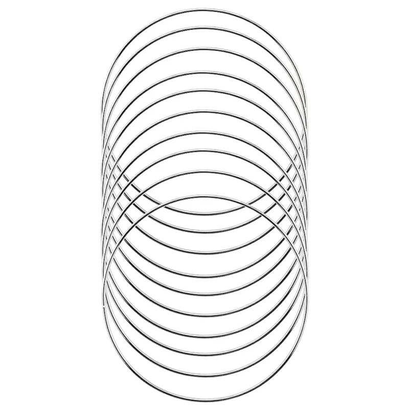 

50 Pack 4 Inch Silver Dream Catcher Metal Rings Floral Hoops Wreath Macrame Creations Ring For Crafts DIY
