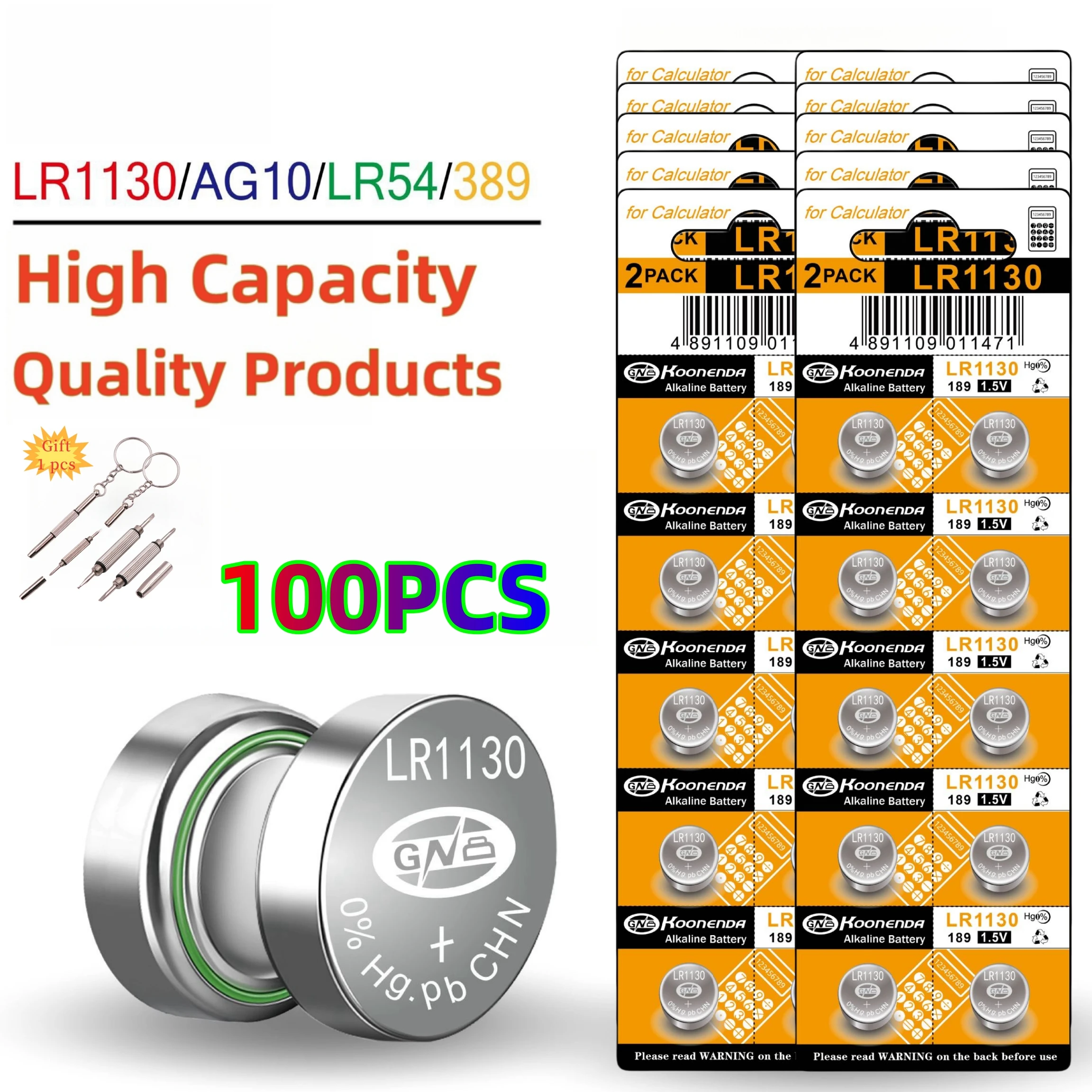 8100PCSLR1130Battery15VAG10BatteriesforWatchesHearingAids