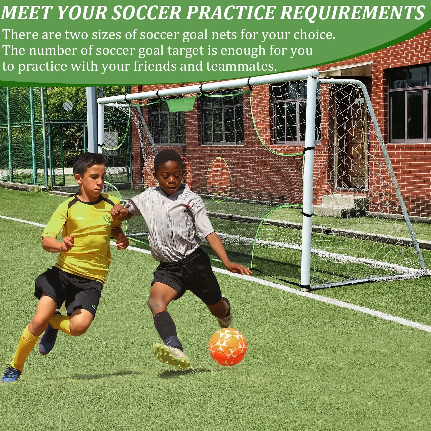 1/3 Holes Soccer Goal Target Nets Hard-Wearing Martial Four Corners and 3 Targets Detachable Soccer Balls Shooting Training Net