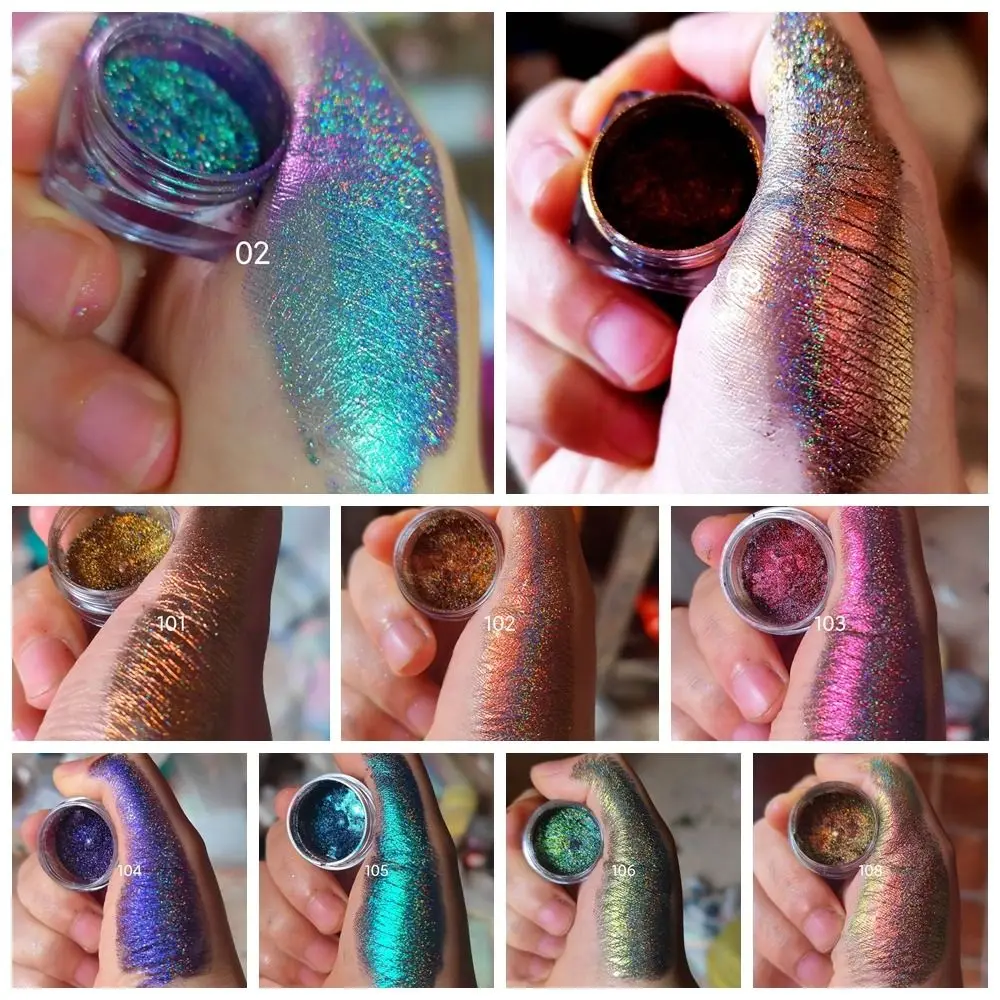 Rainbow MultiChrome Eyeshadow Powder 0.2g Shining Rainbow Eyeshadow Powder Glitter Glitter Color Shift Nail