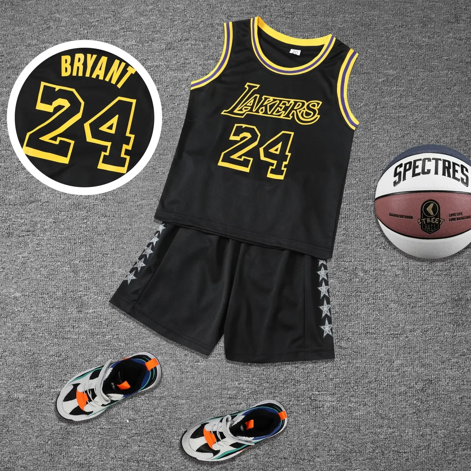 Children Clothing Set Basketball Clothing Female T-shirt Short-sleeved Competition Team Training Two-piece Set Jersey