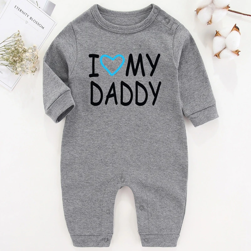 Winter Baby Boy Clothes Newborn Girl Outfit Kids Costume Daddy's Princess Baby Rompers One Piece Jumpsuit for Kids cheap baby bodysuits	 Baby Rompers