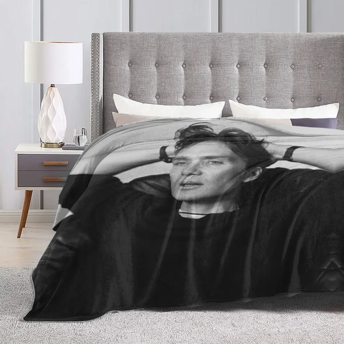 Cillian Murphy Super Soft Blankets Actor Travelling Throw Blanket Spring Cute Custom DIY Flannel Bedspread Sofa Bed Cover 3