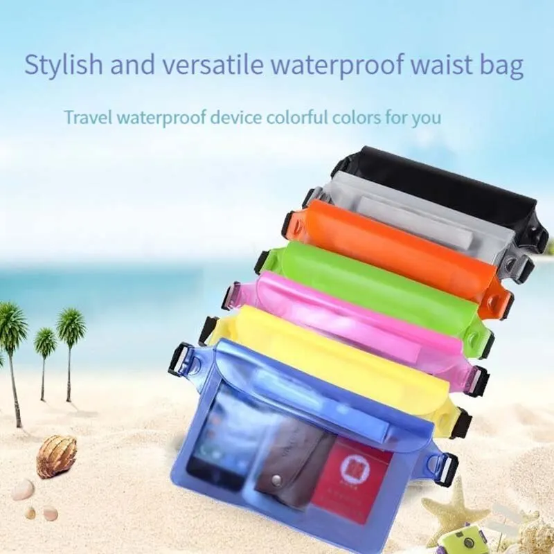 Swimming Bag Waterproof Swimming Bag Ski Drift Diving Shoulder Waist Pack Bag Underwater Mobile Phone Bags Case Cover For Beach Boat Sports