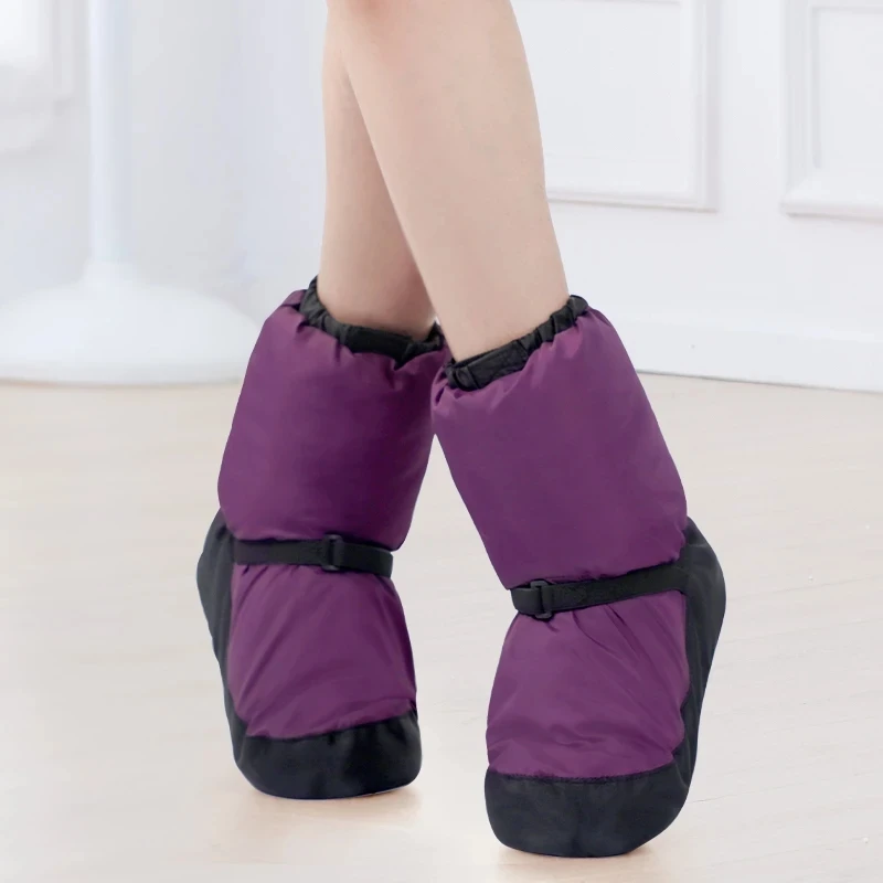 

USHINE Winter Ballet Warm Up Booties National Dancing Shoes Adult Modern Dance Ballet Point Warm Shoes Exercises Ballerina Boots