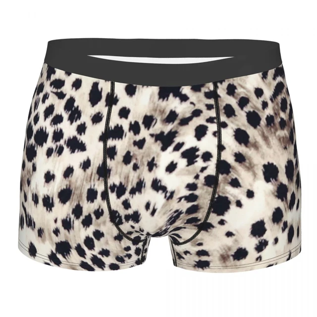 Faux Animal Fur Underwear Men Sexy Printed Custom Snow Leopard