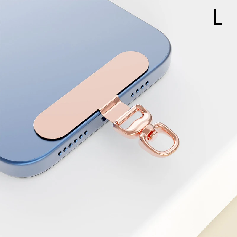 Durable 360° Rotating Metal Phone Tether with Strap Patch Clip